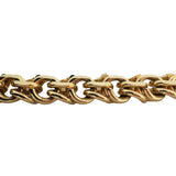14k Yellow Gold 54.5g Solid Very Heavy 10mm Double Curb Link Charm Bracelet 7.5"