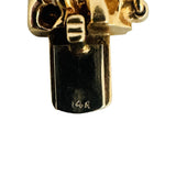 14k Yellow Gold 54.5g Solid Very Heavy 10mm Double Curb Link Charm Bracelet 7.5"
