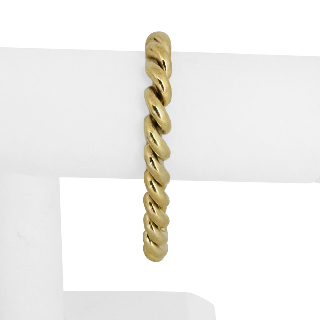 14k Yellow Gold 17.6g Ladies Polished 8mm San Marco Link Bracelet Italy 7"