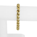 14k Yellow Gold 17.6g Ladies Polished 8mm San Marco Link Bracelet Italy 7"