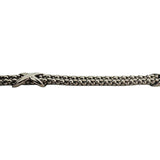 14k White Gold 13.7g Ladies Popcorn Link X Station Bracelet Italy 7"
