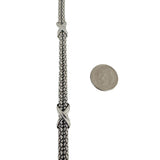 14k White Gold 13.7g Ladies Popcorn Link X Station Bracelet Italy 7"