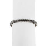 14k White Gold 13.7g Ladies Popcorn Link X Station Bracelet Italy 7"