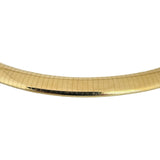 14k Yellow Gold 51.3g Solid Heavy 8mm Omega Link Necklace Italy 16"
