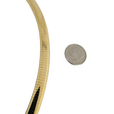 14k Yellow Gold 51.3g Solid Heavy 8mm Omega Link Necklace Italy 16"