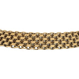 14k Yellow Gold 43.7g Solid Vintage Bismark Link 13mm Collar Necklace 15.5"