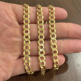 14k Yellow Gold 21g Hollow Vintage 8mm Curb Link Chain Necklace Italy 24"
