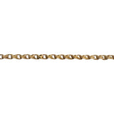 19k Portuguese Yellow Gold 7.3g Solid Thin 2mm Double Curb Link Necklace 24.5"