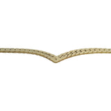 14k Yellow Gold 22.3g Solid Vintage 4.5mm Herringbone V Link Necklace Italy 16"