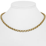 14k Yellow Gold 22g Solid Heavy Ladies 4.5mm Rolo Link Chain Necklace Italy 16"