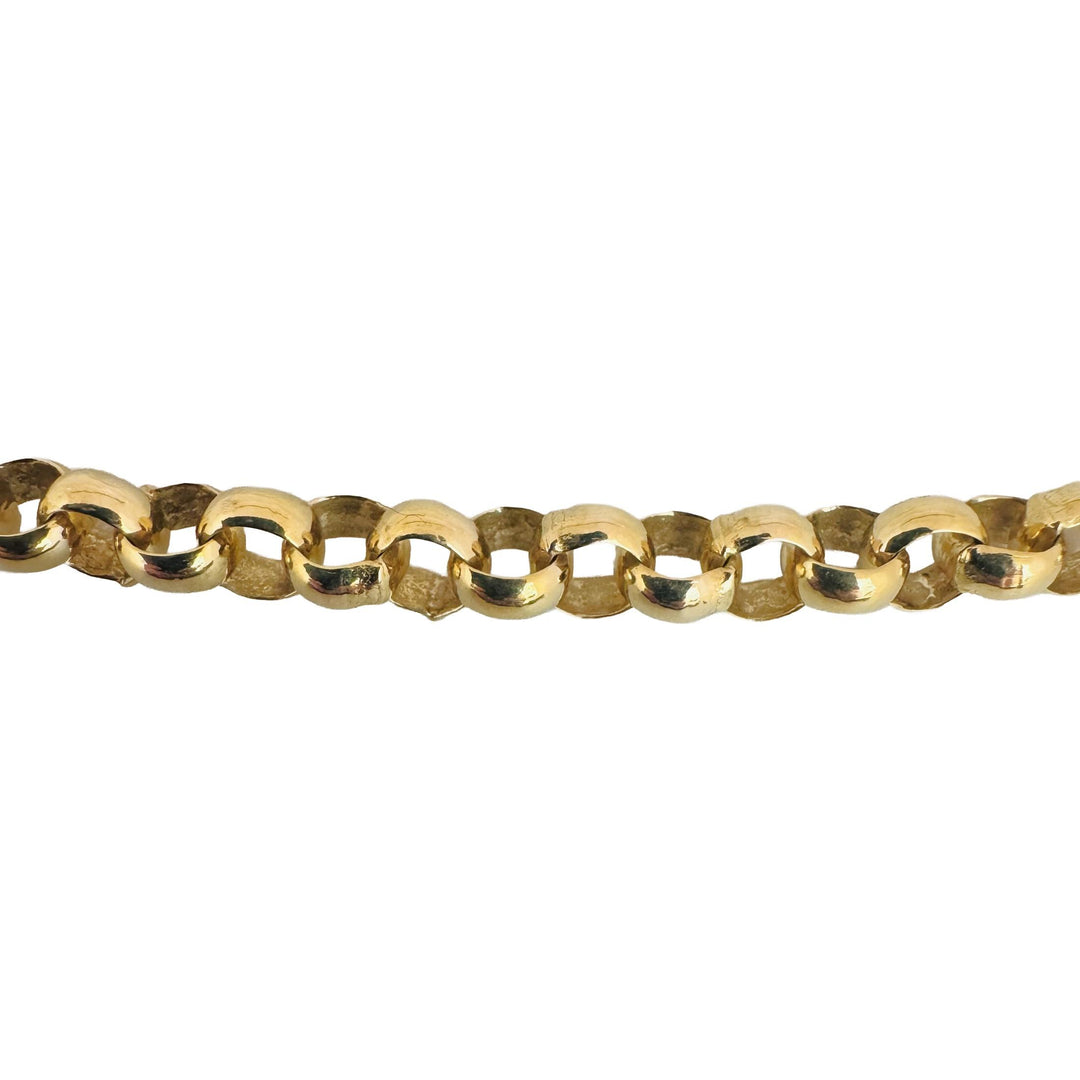 14k Yellow Gold 22g Solid Heavy Ladies 4.5mm Rolo Link Chain Necklace Italy 16"