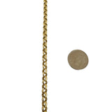14k Yellow Gold 22g Solid Heavy Ladies 4.5mm Rolo Link Chain Necklace Italy 16"