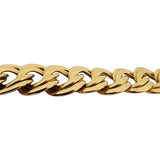 14K Yellow Gold 44.3g Vintage Graduated Double Curb Link Necklace Italy 16"