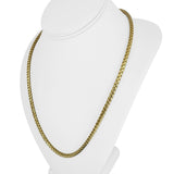 14k Yellow Gold 47.8g Solid Heavy 4mm Squared Franco Link Chain Necklace 22"