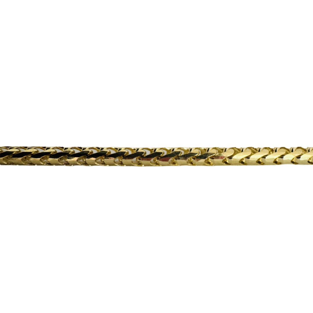 14k Yellow Gold 47.8g Solid Heavy 4mm Squared Franco Link Chain Necklace 22"