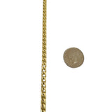 14k Yellow Gold 47.8g Solid Heavy 4mm Squared Franco Link Chain Necklace 22"