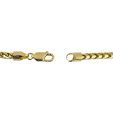 14k Yellow Gold 47.8g Solid Heavy 4mm Squared Franco Link Chain Necklace 22"