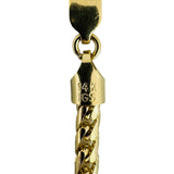 14k Yellow Gold 47.8g Solid Heavy 4mm Squared Franco Link Chain Necklace 22"