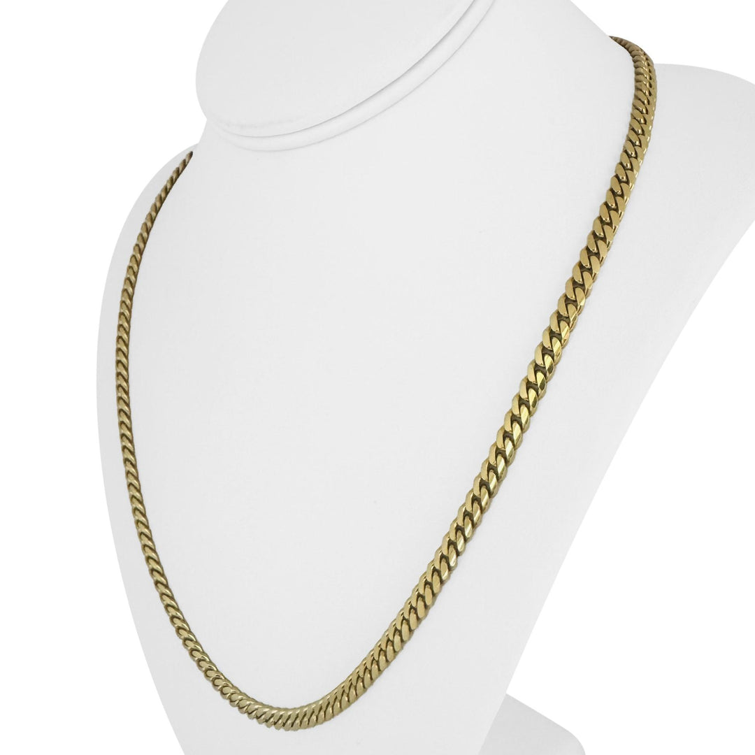 14k Yellow Gold 43g Solid Heavy 5mm Cuban Link Chain Necklace 22"