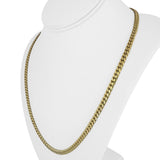 14k Yellow Gold 43g Solid Heavy 5mm Cuban Link Chain Necklace 22"
