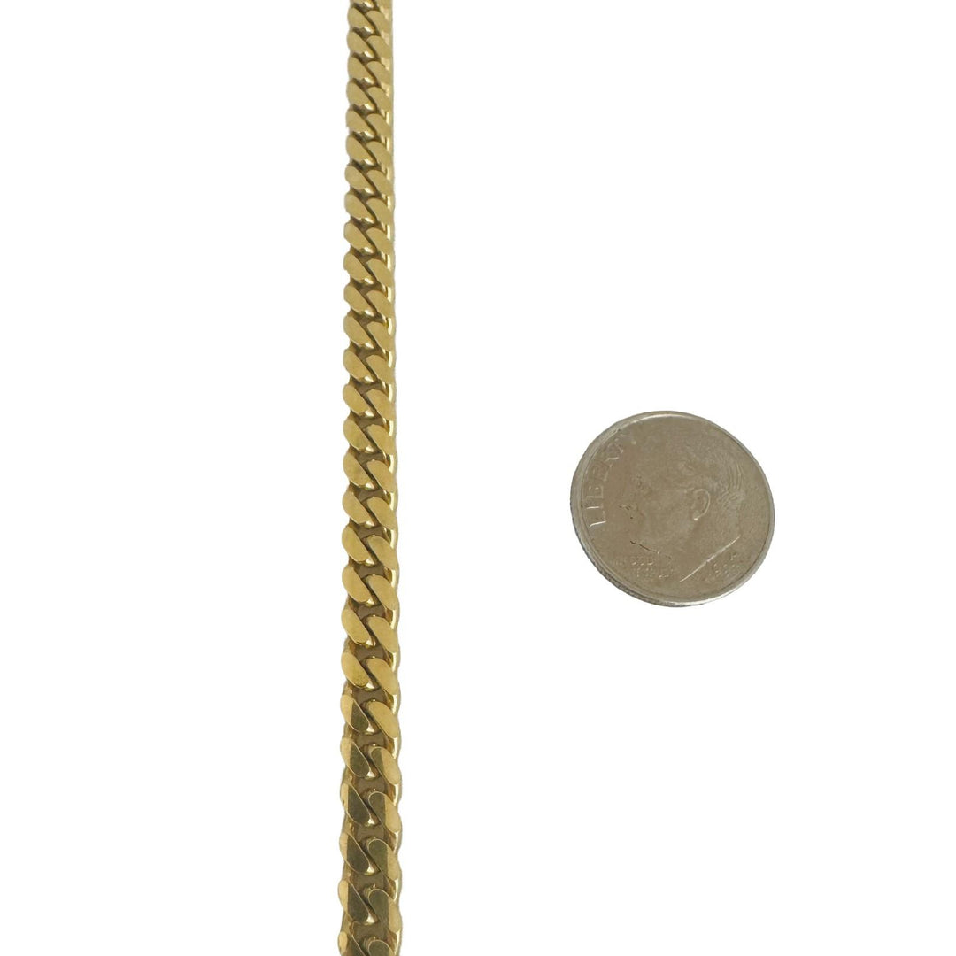 14k Yellow Gold 43g Solid Heavy 5mm Cuban Link Chain Necklace 22"