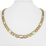 14k Yellow Gold 34.7g Solid Heavy 6.5mm Figaro Link Chain Necklace Italy 21"