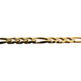 14k Yellow Gold 34.7g Solid Heavy 6.5mm Figaro Link Chain Necklace Italy 21"