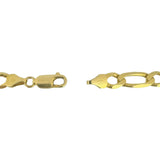 14k Yellow Gold 34.7g Solid Heavy 6.5mm Figaro Link Chain Necklace Italy 21"