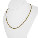 14k Yellow Gold 19g Solid Ladies 3.5mm Wheat Link Chain Necklace Italy 18"