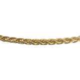 14k Yellow Gold 19g Solid Ladies 3.5mm Wheat Link Chain Necklace Italy 18"