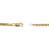 14k Yellow Gold 19g Solid Ladies 3.5mm Wheat Link Chain Necklace Italy 18"