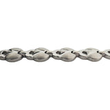 14k White Gold 13.3g Ladies 9mm Fancy Link Bracelet Italy 7.5"