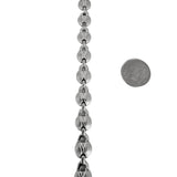 14k White Gold 13.3g Ladies 9mm Fancy Link Bracelet Italy 7.5"