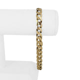 10k Yellow Gold 19.3g Solid Flat 8.5mm Men's Curb Link Bracelet 9.5"