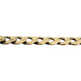 10k Yellow Gold 19.3g Solid Flat 8.5mm Men's Curb Link Bracelet 9.5"