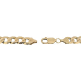 10k Yellow Gold 19.3g Solid Flat 8.5mm Men's Curb Link Bracelet 9.5"