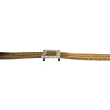 14k Yellow and White Gold 8g Ladies Three Strand Mesh Link Bracelet 7"