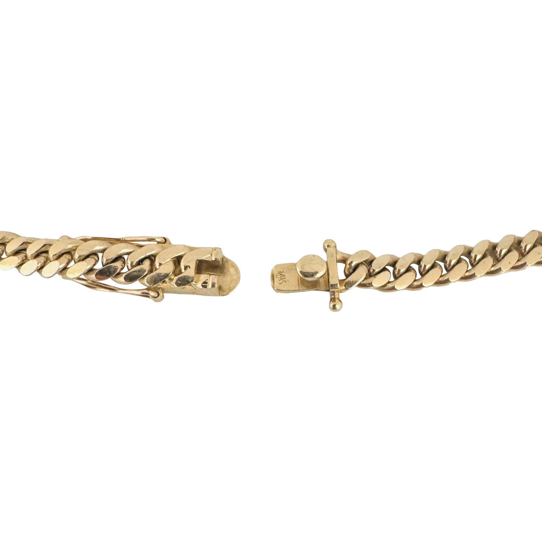 14k Yellow Gold 20g Solid Men's 5mm Cuban Curb Bracelet 8"