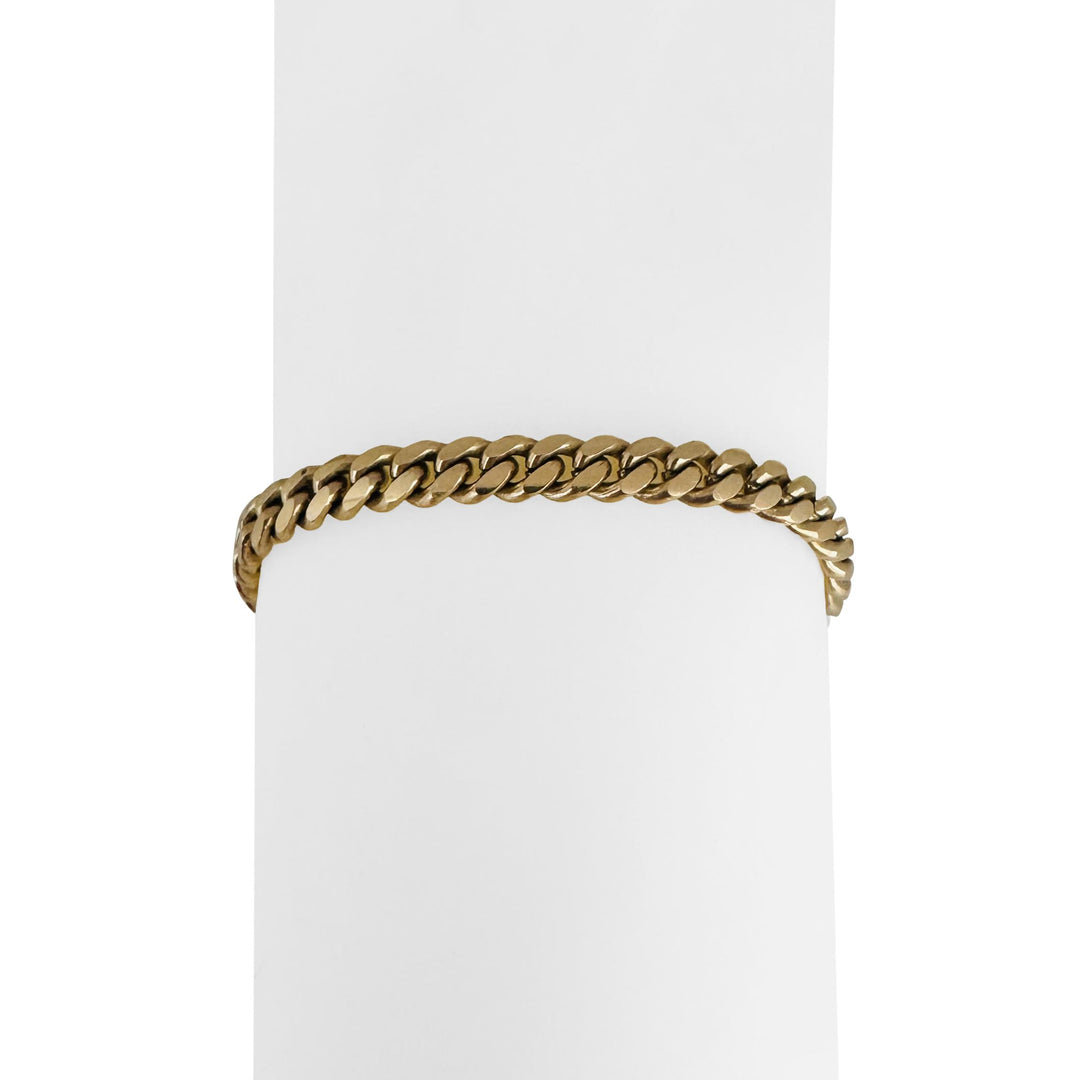 14k Yellow Gold 20g Solid Men's 5mm Cuban Curb Bracelet 8"