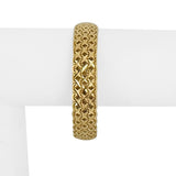 14k Yellow Gold 33.2g Solid Heavy 12mm Diamond Cut Fancy Link Bracelet Italy 7"