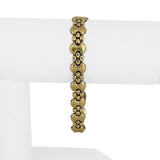 14k Yellow Gold 15.2g Vintage Ladies 10mm Fancy Link Bracelet Italy 7.5"