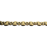 14k Yellow Gold 15.2g Vintage Ladies 10mm Fancy Link Bracelet Italy 7.5"