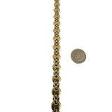14k Yellow Gold 15.2g Vintage Ladies 10mm Fancy Link Bracelet Italy 7.5"