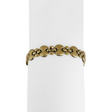 14k Yellow Gold 15.2g Vintage Ladies 10mm Fancy Link Bracelet Italy 7.5"