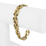 14k Yellow Gold 15.2g Vintage Milor 9mm Fancy Panther Link Bracelet Italy 7"