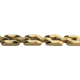 14k Yellow Gold 15.2g Vintage Milor 9mm Fancy Panther Link Bracelet Italy 7"