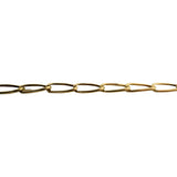 18k Yellow Gold 5.3g Hollow Light 4mm Elongated Curb Link Necklace 24"