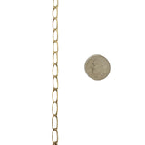 18k Yellow Gold 5.3g Hollow Light 4mm Elongated Curb Link Necklace 24"