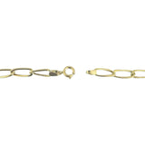 18k Yellow Gold 5.3g Hollow Light 4mm Elongated Curb Link Necklace 24"