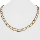 14k Yellow Gold 21.6g Vintage Squared 6mm Curb Link Chain Necklace Italy 20"